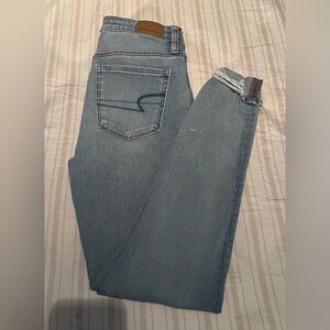 American Eagle high rise skinny jeans. Blue jeans, size 2